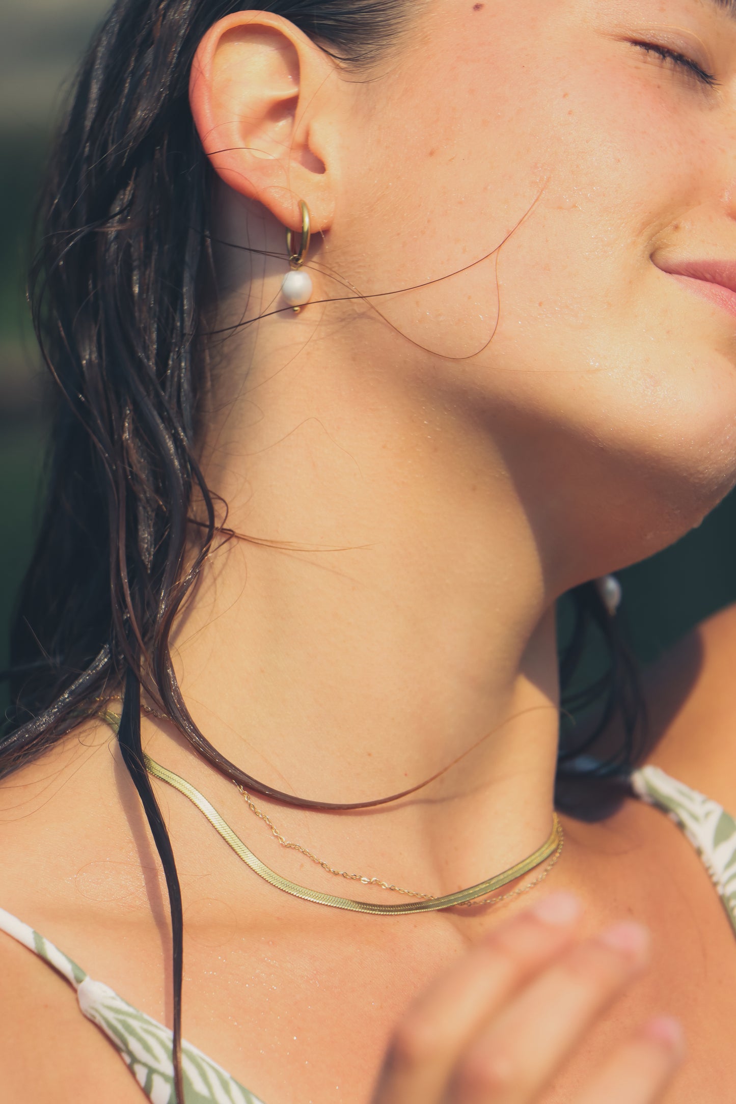 Lani Drop Pearl Earrings